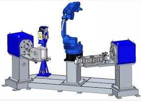 自卸車車廂及車架部件焊接機器人工作站